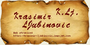 Krasimir LJubinović vizit kartica